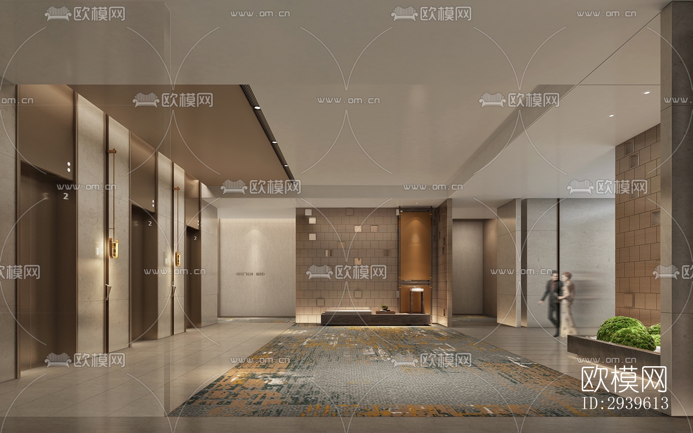 现代酒店民宿效果图下载（渲染图8）