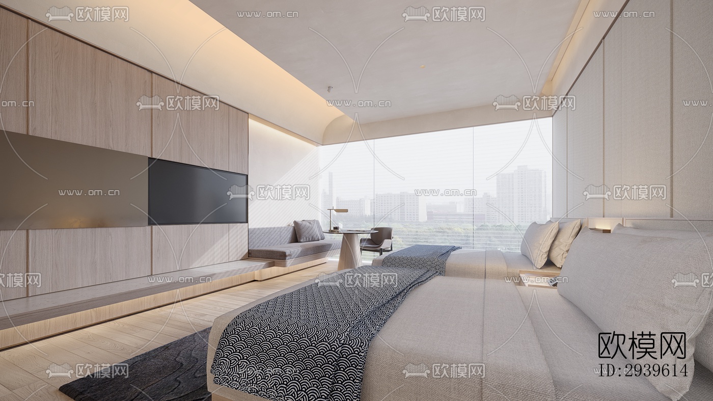 现代酒店民宿效果图下载（渲染图4）