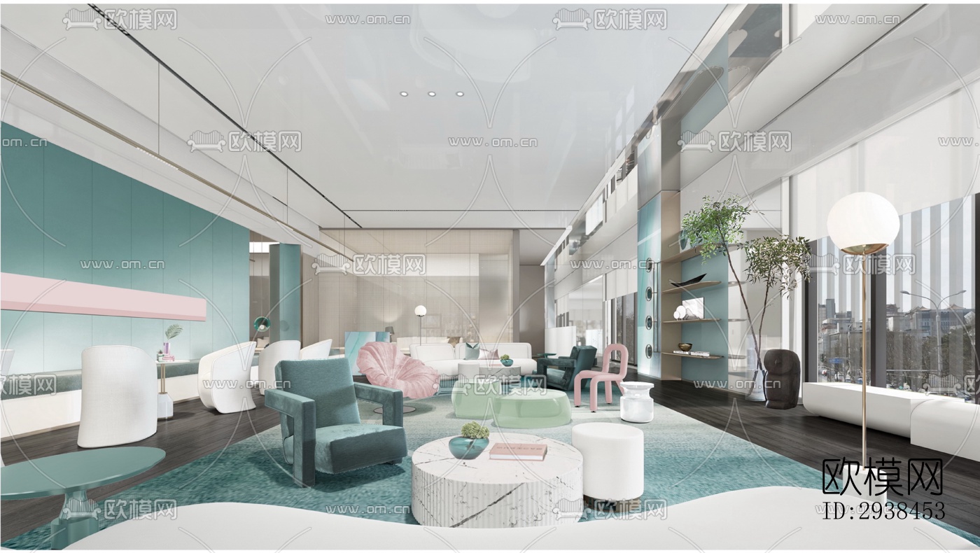 现代售楼处效果图下载（渲染图10）