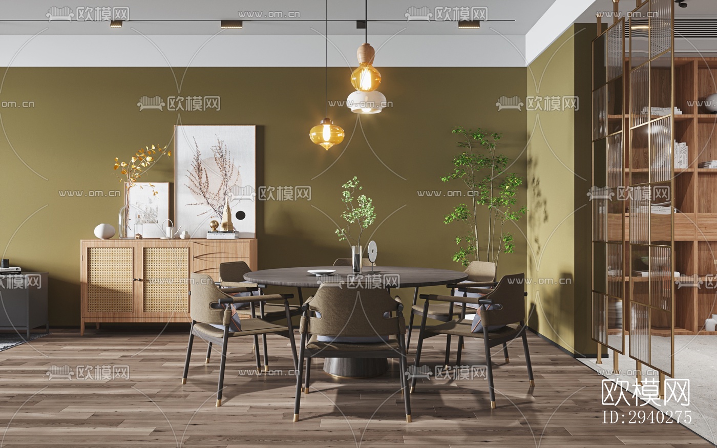 现代平层效果图下载（渲染图8）