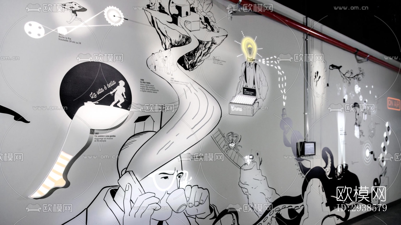 工业风展览展厅效果图下载（渲染图3）