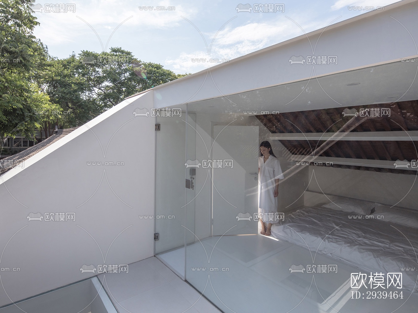 现代酒店民宿效果图下载（渲染图20）