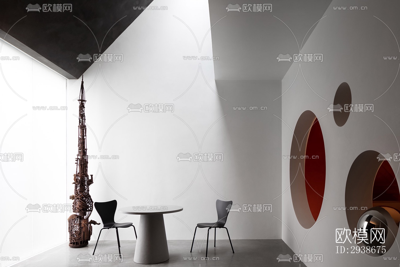 现代展览展厅效果图下载（渲染图2）