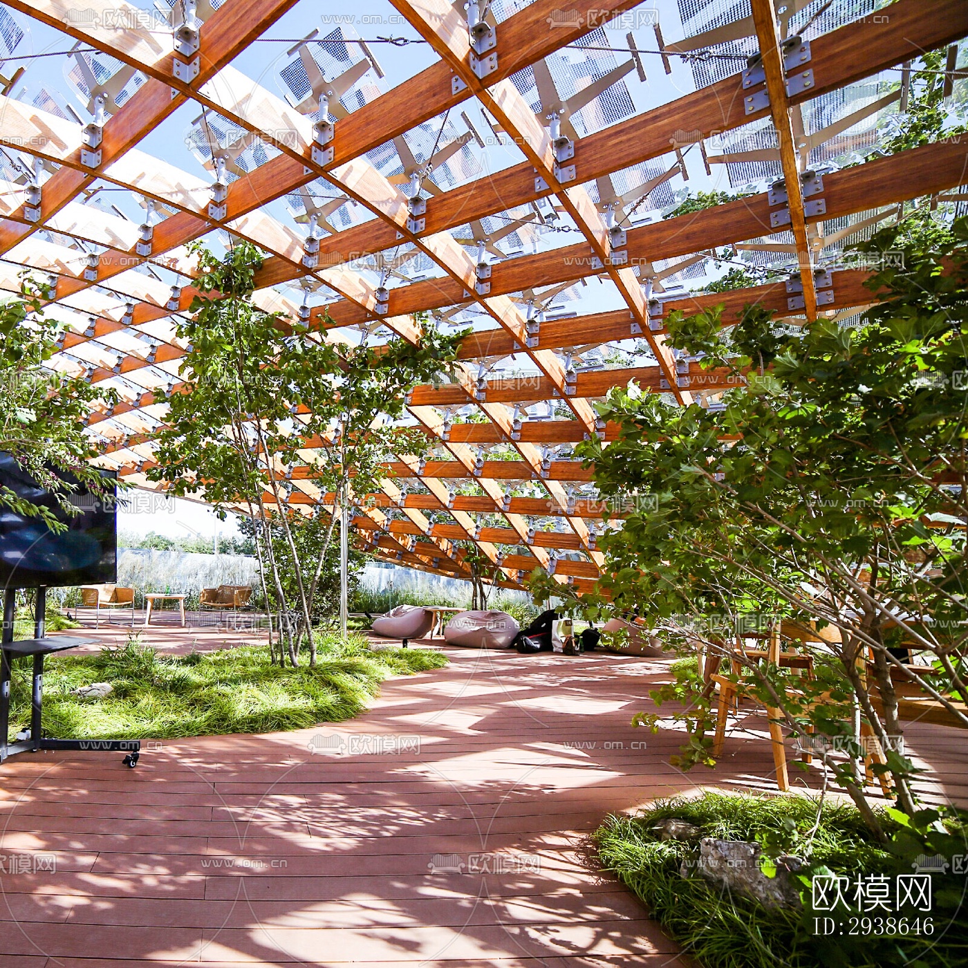 现代展览展厅效果图下载（渲染图13）