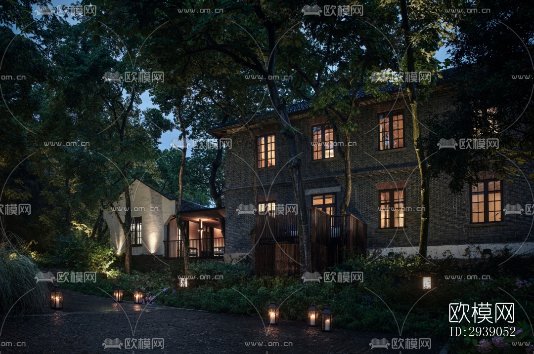 侘寂酒店民宿效果图下载（渲染图14）