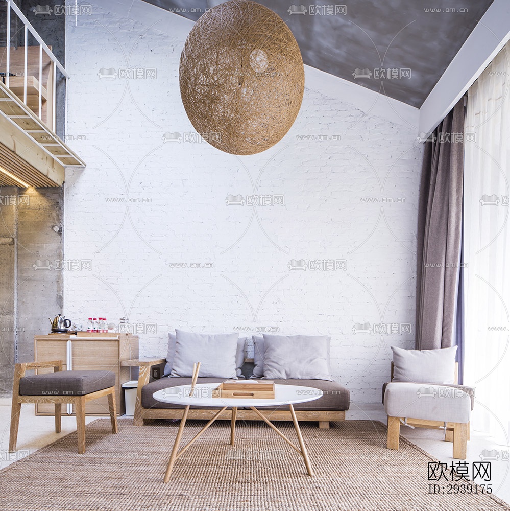 北欧酒店民宿效果图下载（渲染图3）