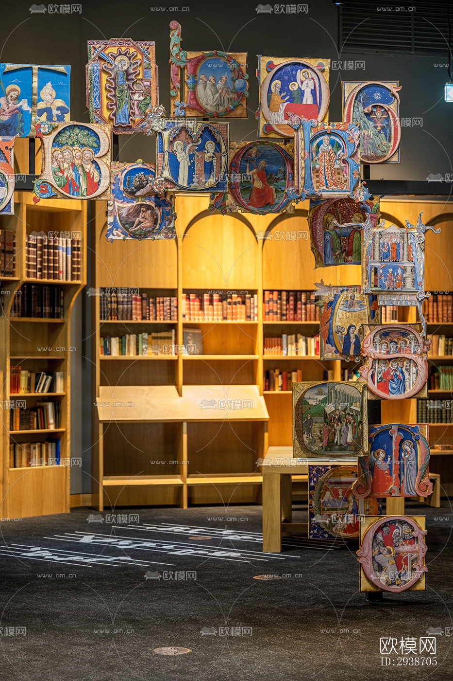 现代展览展厅效果图下载（渲染图7）