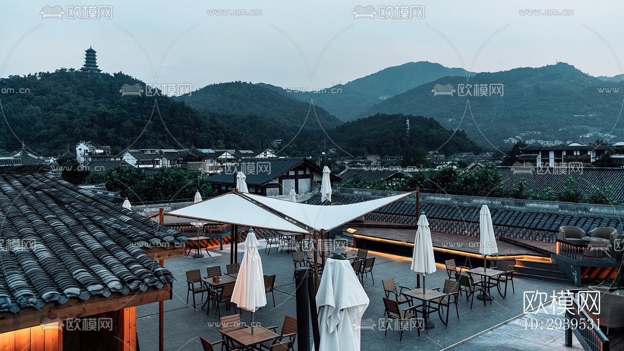 现代酒店民宿效果图下载（渲染图6）