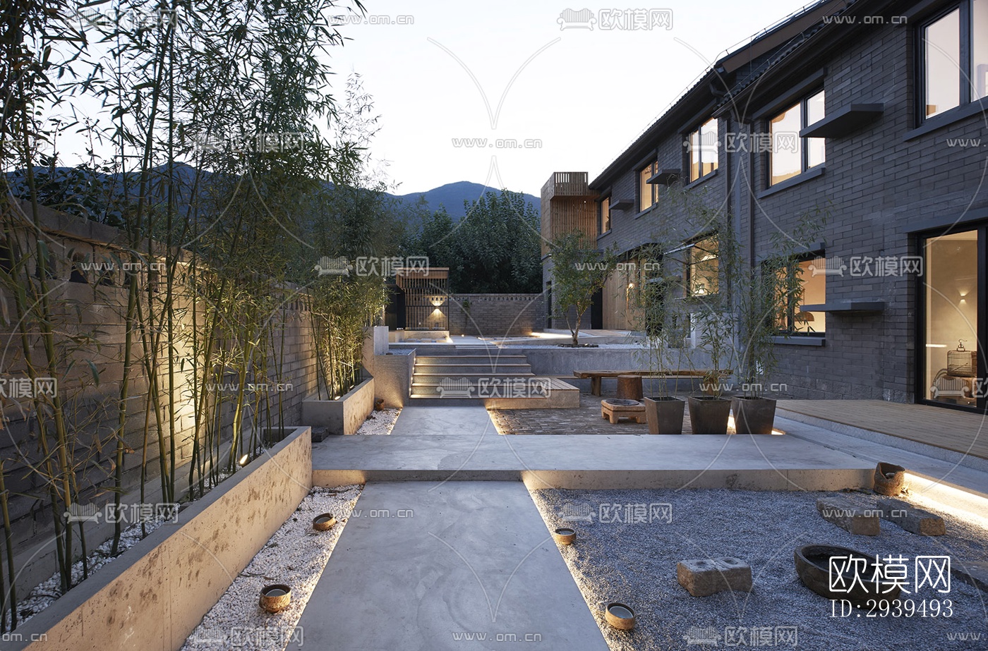 现代酒店民宿效果图下载（渲染图6）