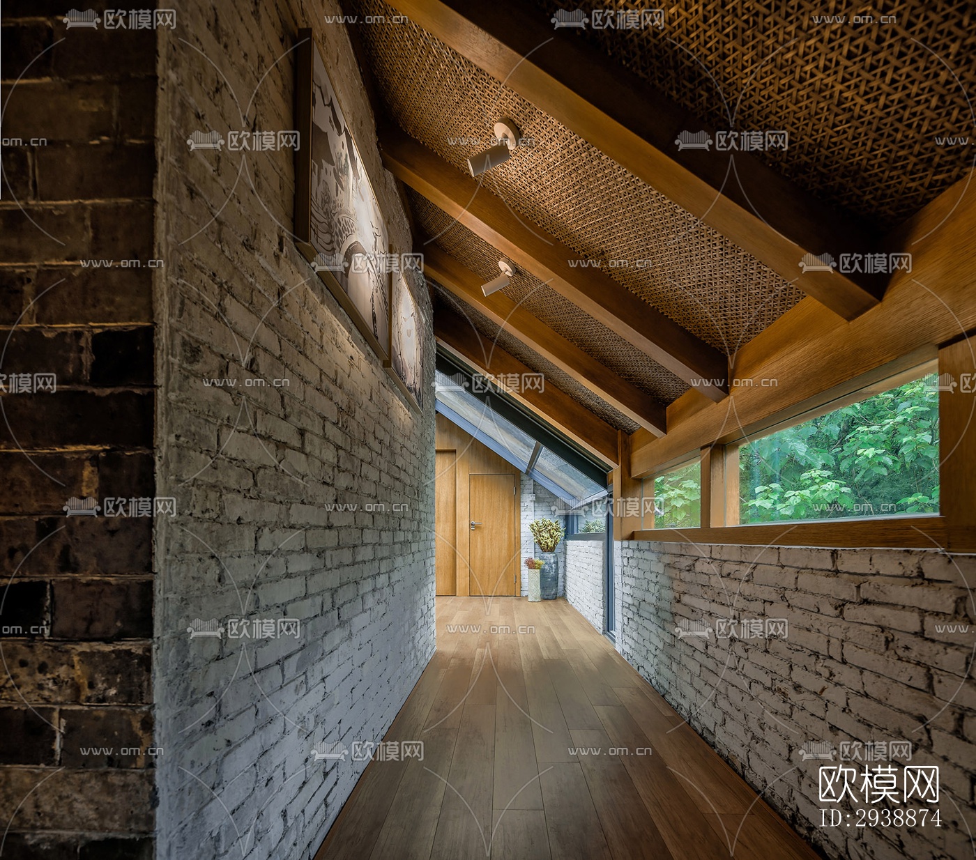 中式酒店民宿效果图下载（渲染图11）