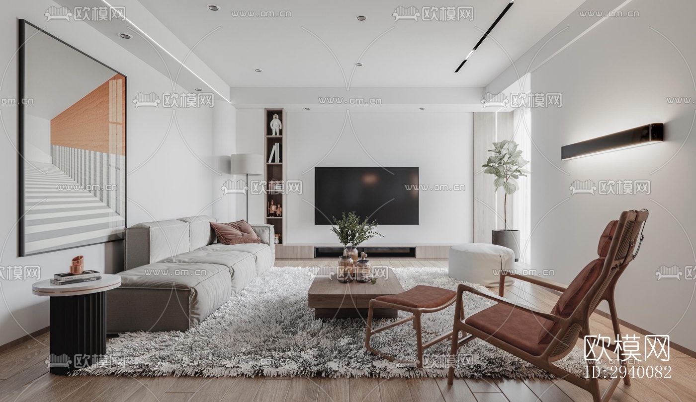 北欧平层效果图下载（渲染图5）