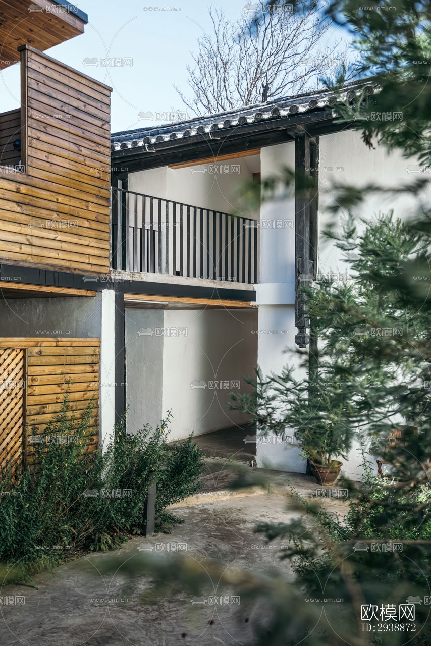 中式酒店民宿效果图下载（渲染图7）