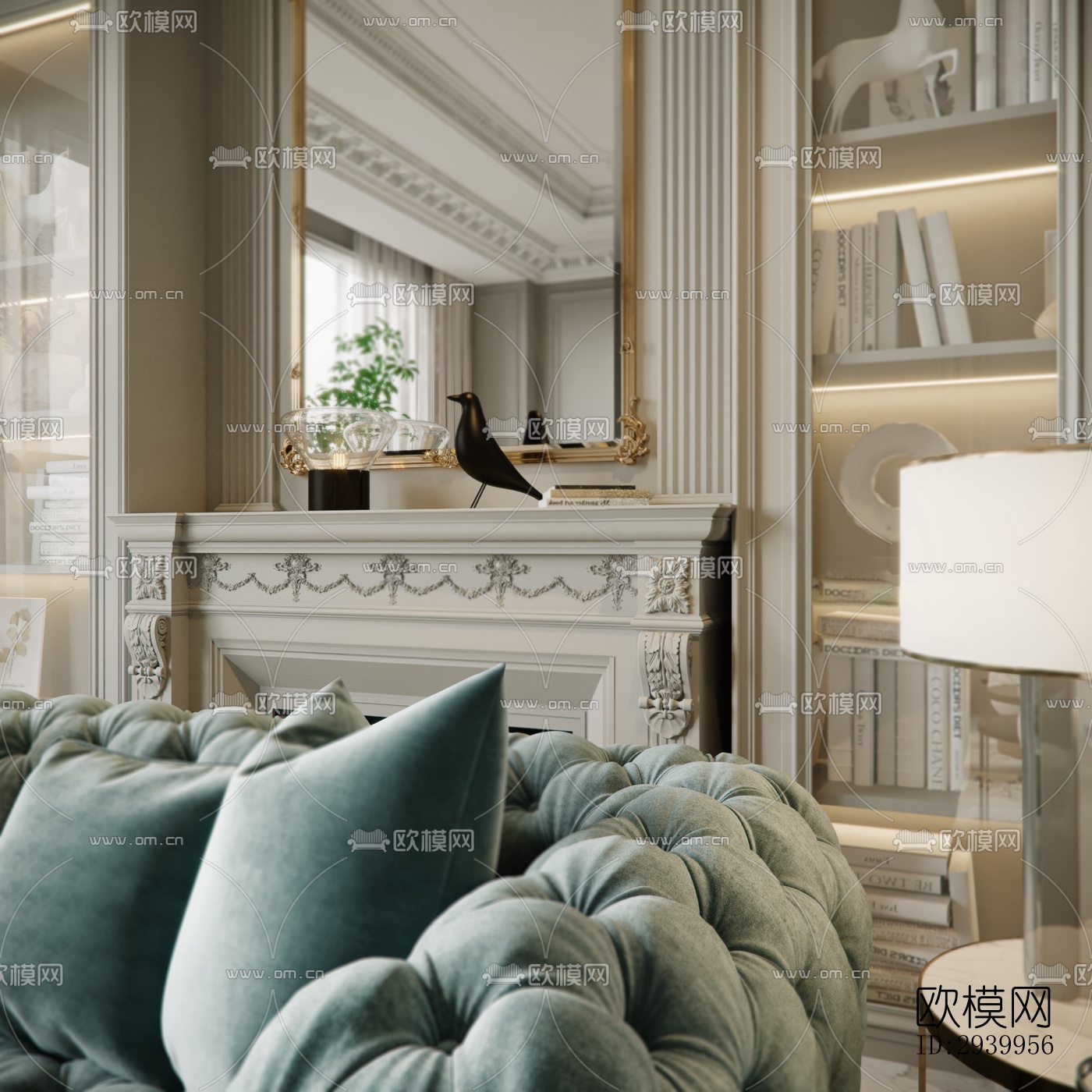 法式复式效果图下载（渲染图13）