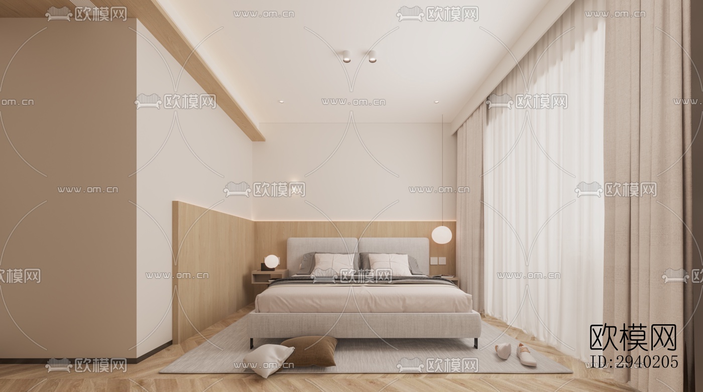 日式平层效果图下载（渲染图9）