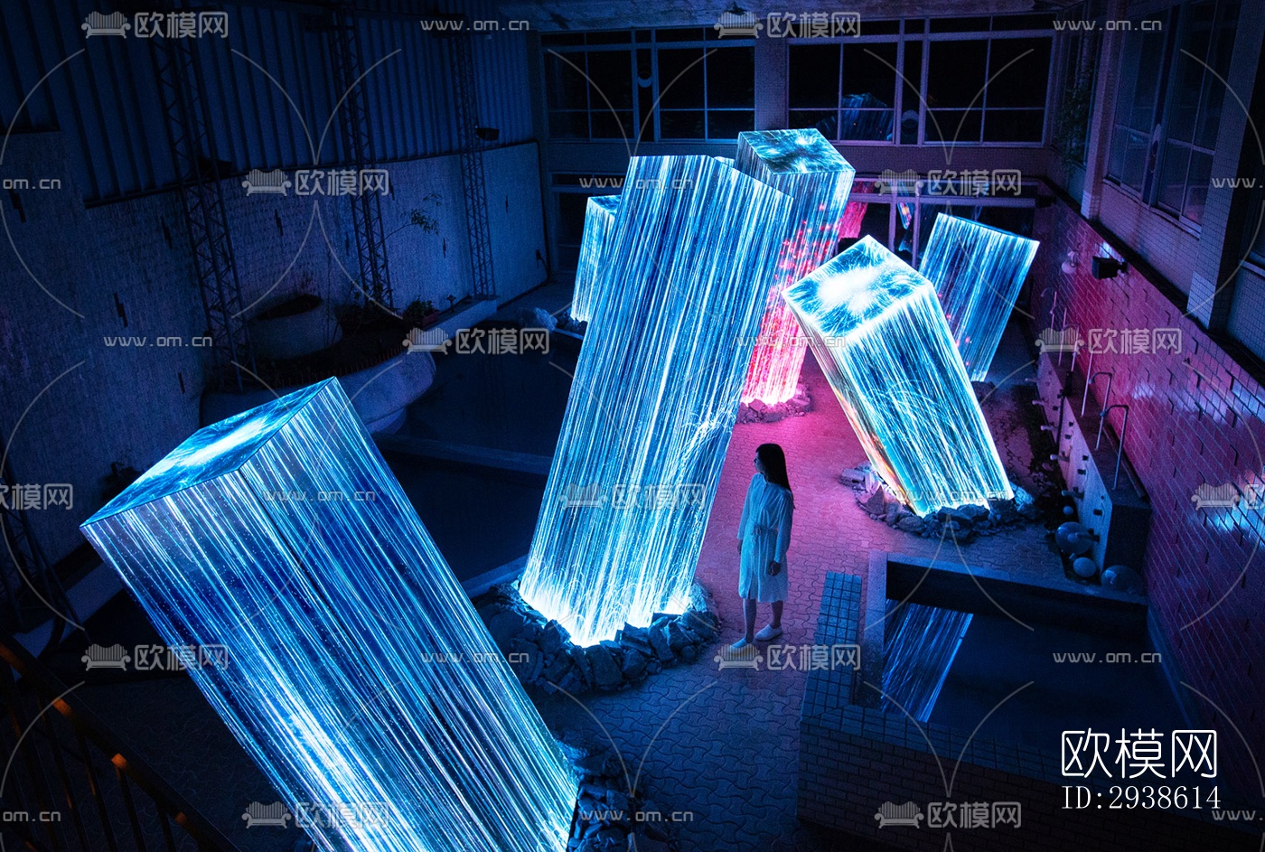 日式展览展厅效果图下载（渲染图2）