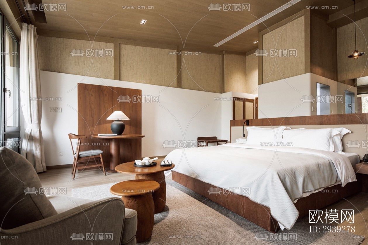 新中式酒店民宿效果图下载（渲染图6）