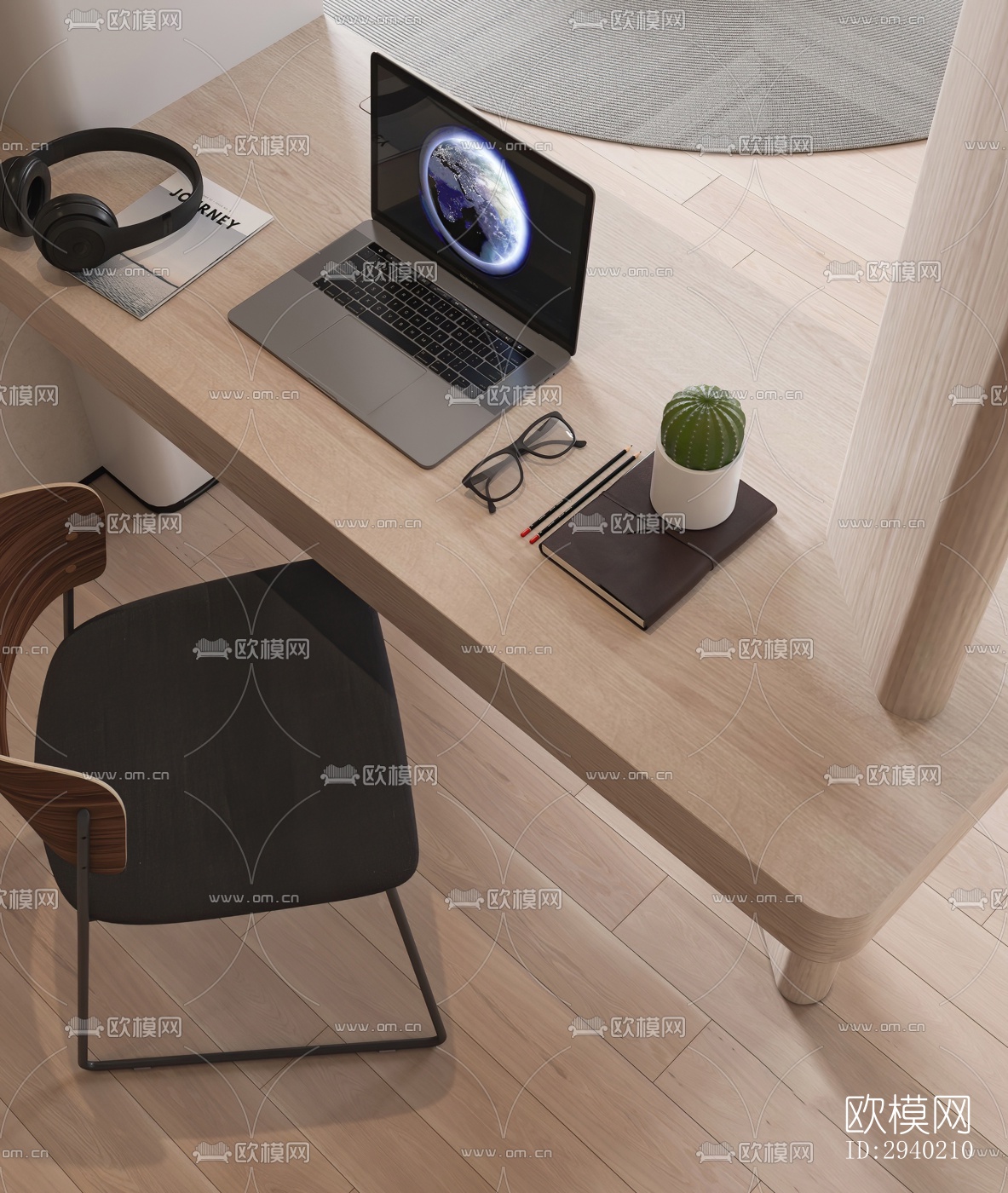 日式平层效果图下载（渲染图7）