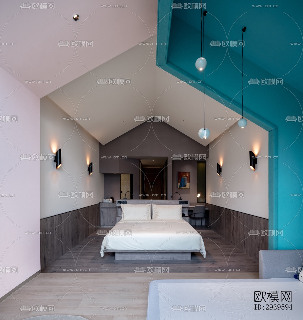 现代酒店民宿效果图下载（渲染图8）