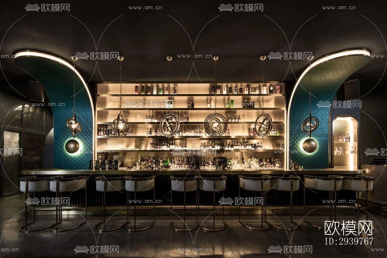 现代酒吧效果图下载（渲染图3）