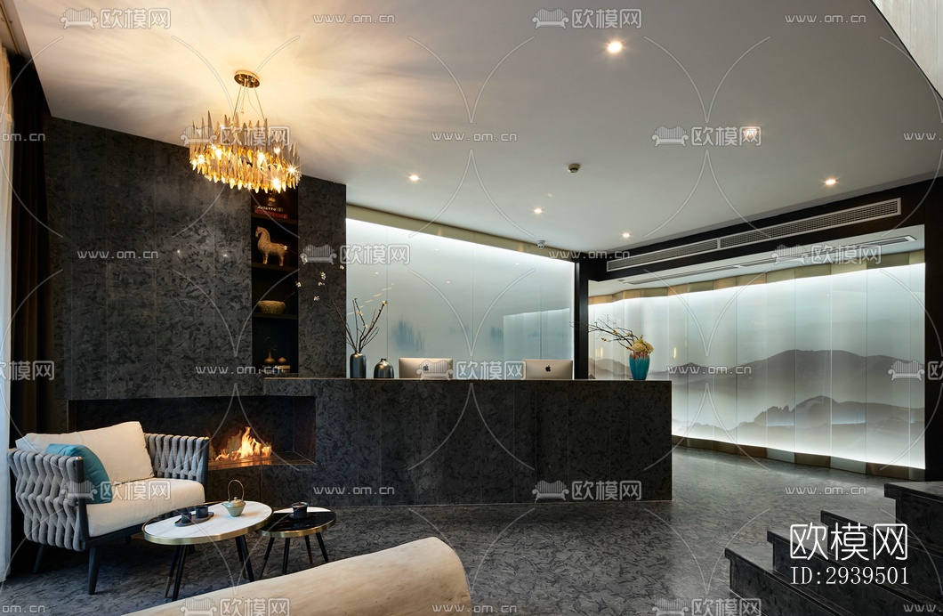 现代酒店民宿效果图下载（渲染图8）