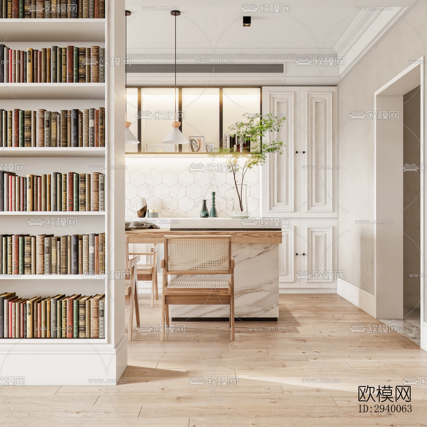 侘寂平层效果图下载（渲染图9）