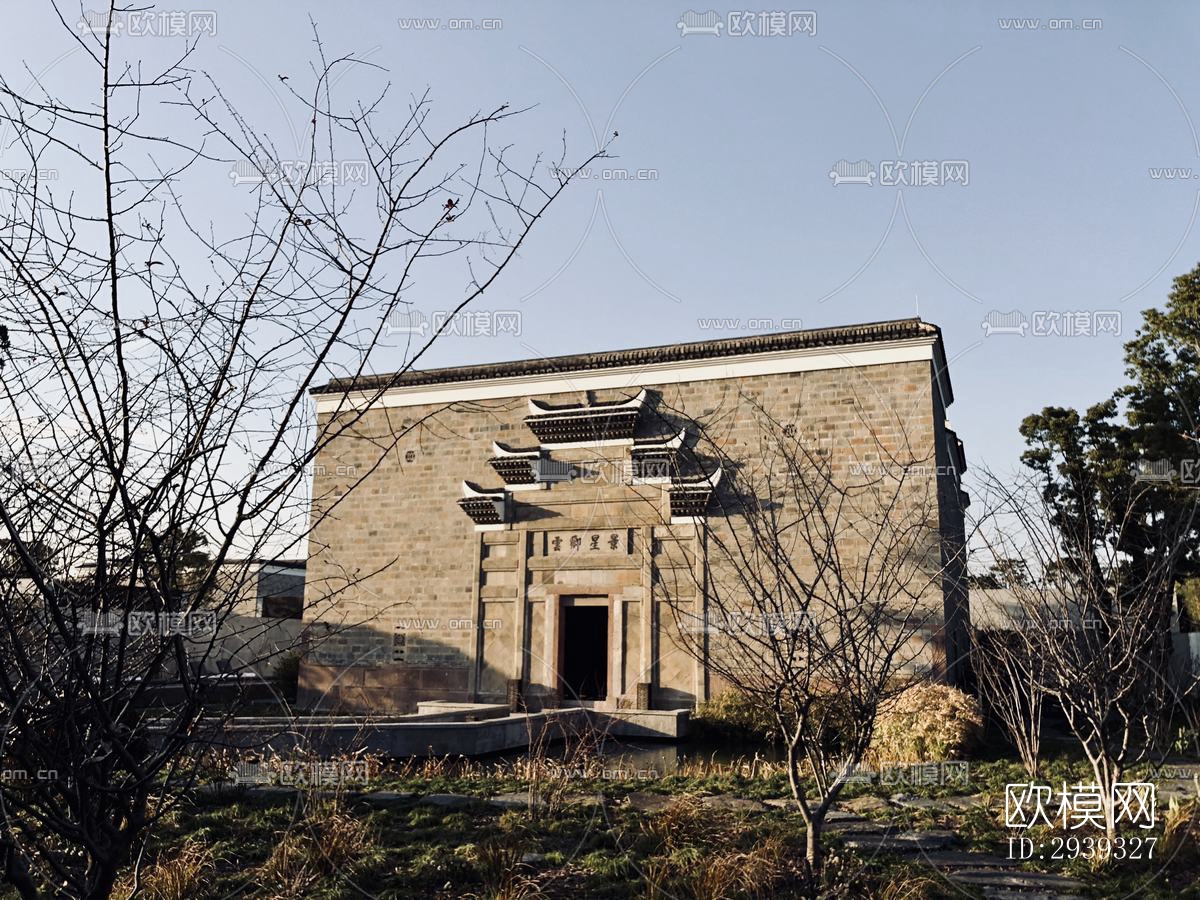 新中式酒店民宿效果图下载（渲染图10）