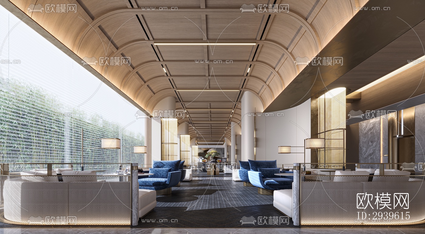 现代酒店民宿效果图下载（渲染图7）