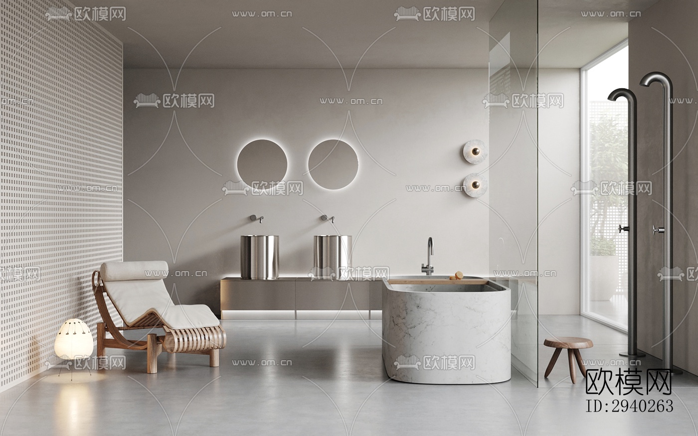 现代平层效果图下载（渲染图6）