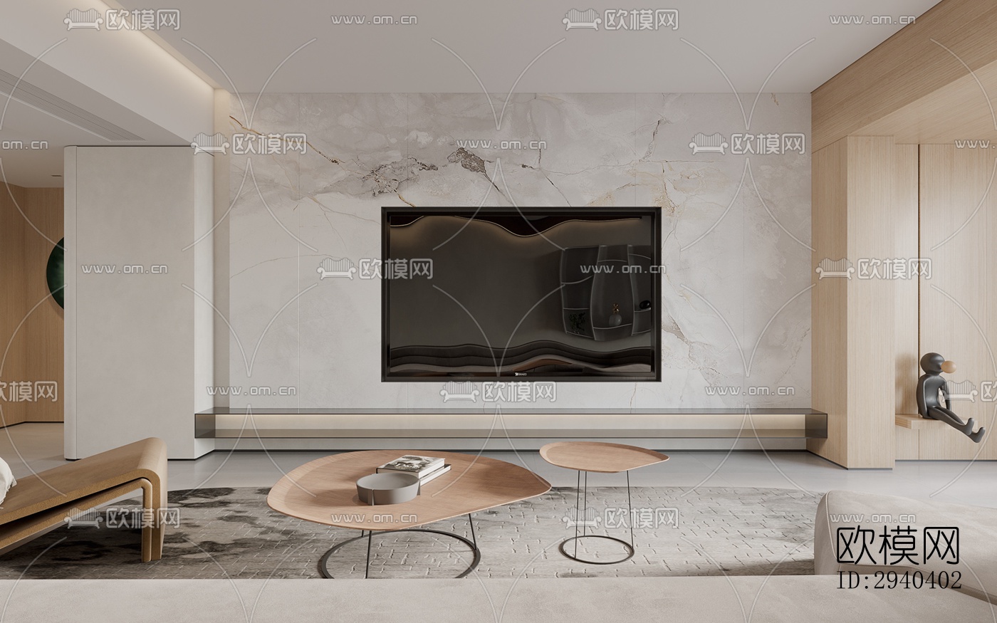 现代平层效果图下载（渲染图7）