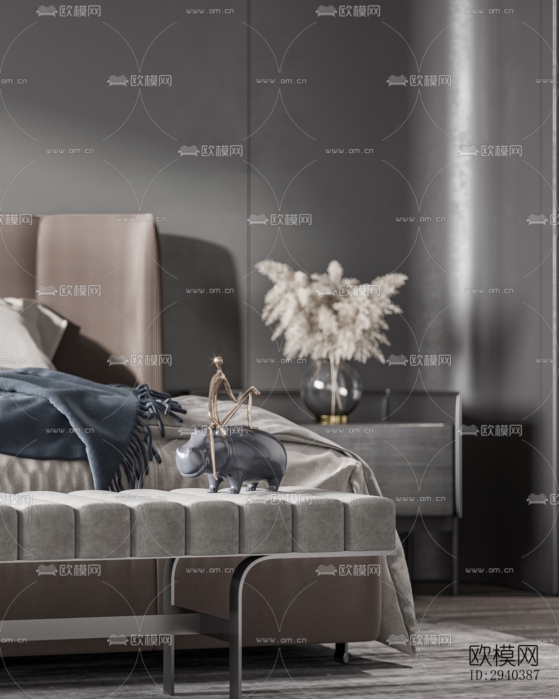 现代平层效果图下载（渲染图6）