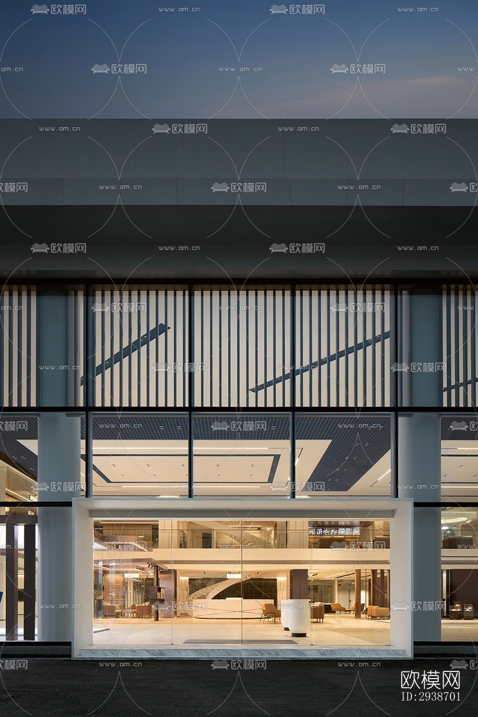 现代展览展厅效果图下载（渲染图12）