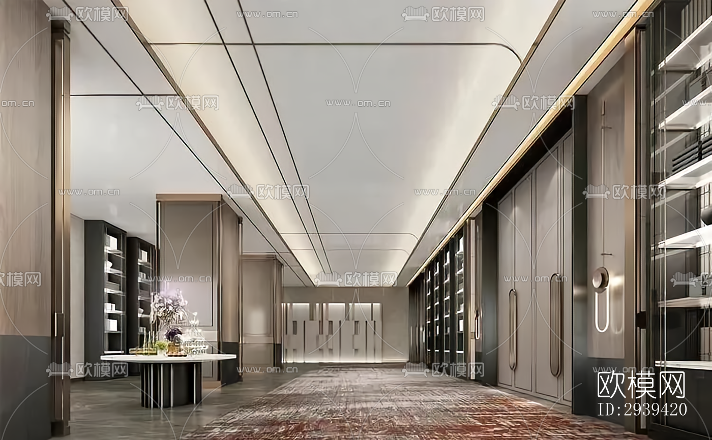 新中式酒店民宿效果图下载（渲染图13）