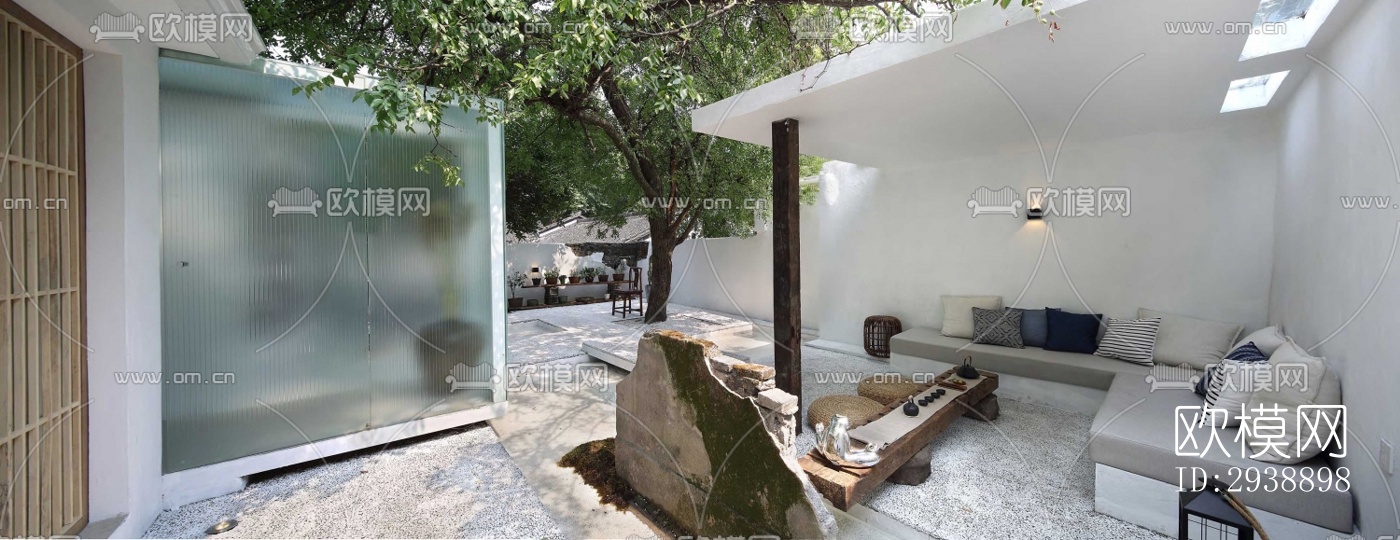 中式酒店民宿效果图下载（渲染图13）