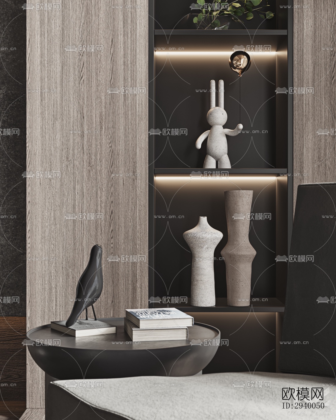 侘寂平层效果图下载（渲染图2）