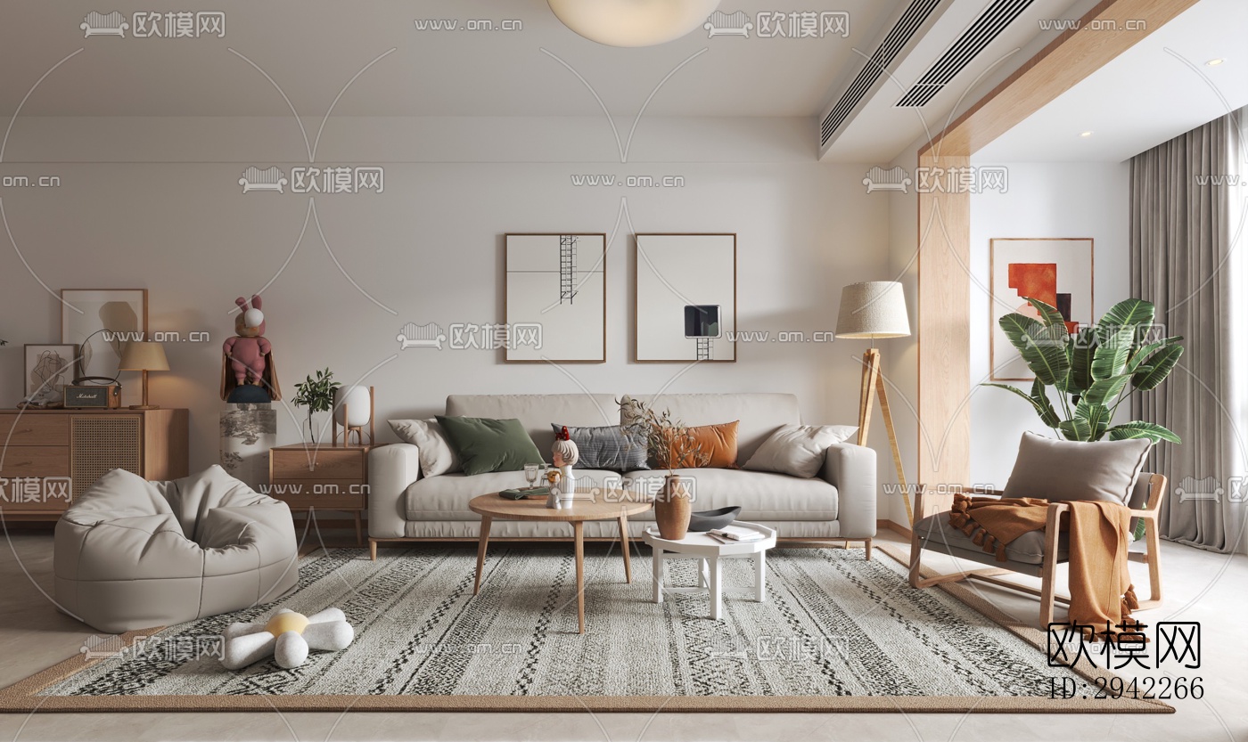 北欧平层效果图下载（渲染图18）