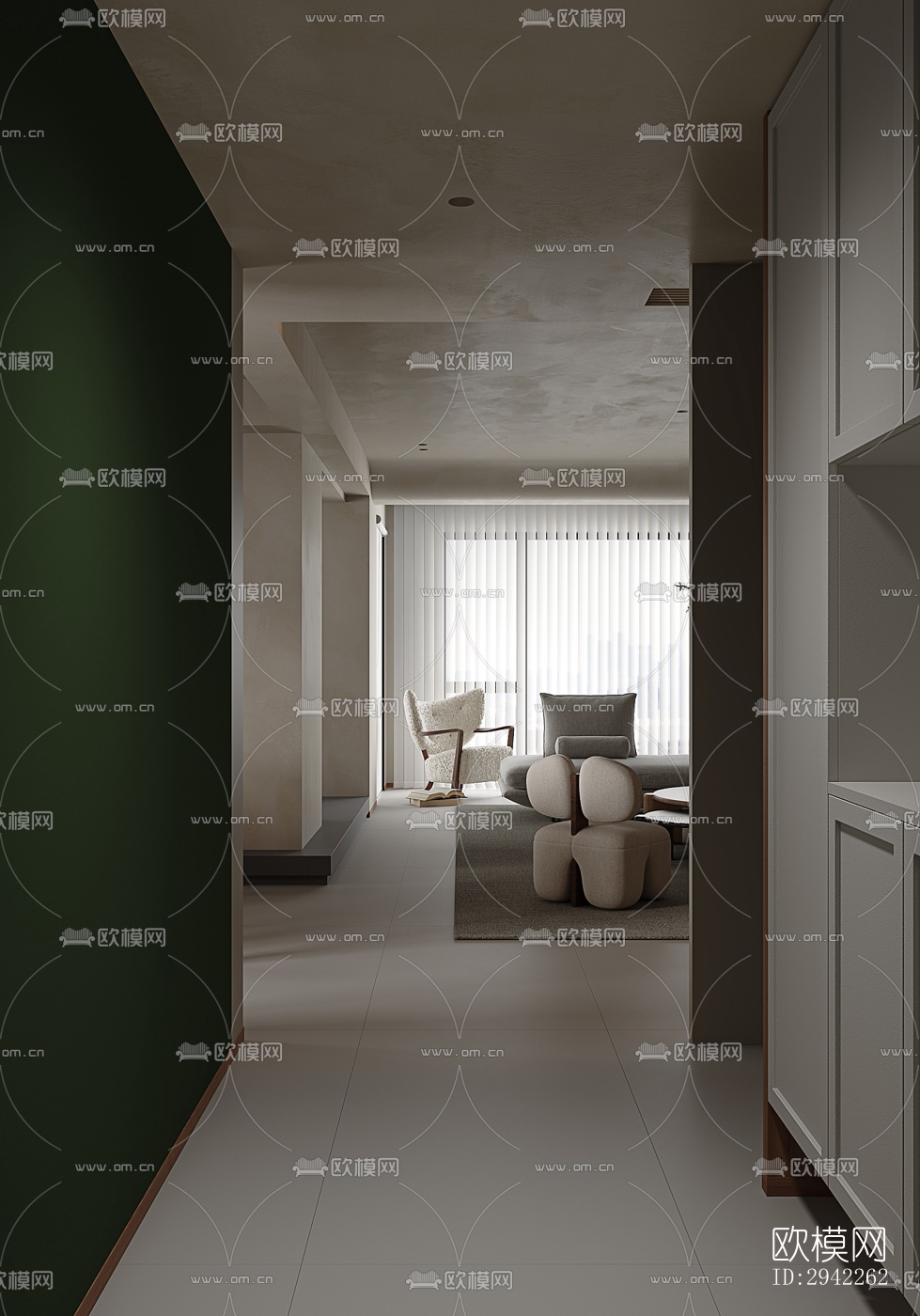 北欧平层效果图下载（渲染图7）