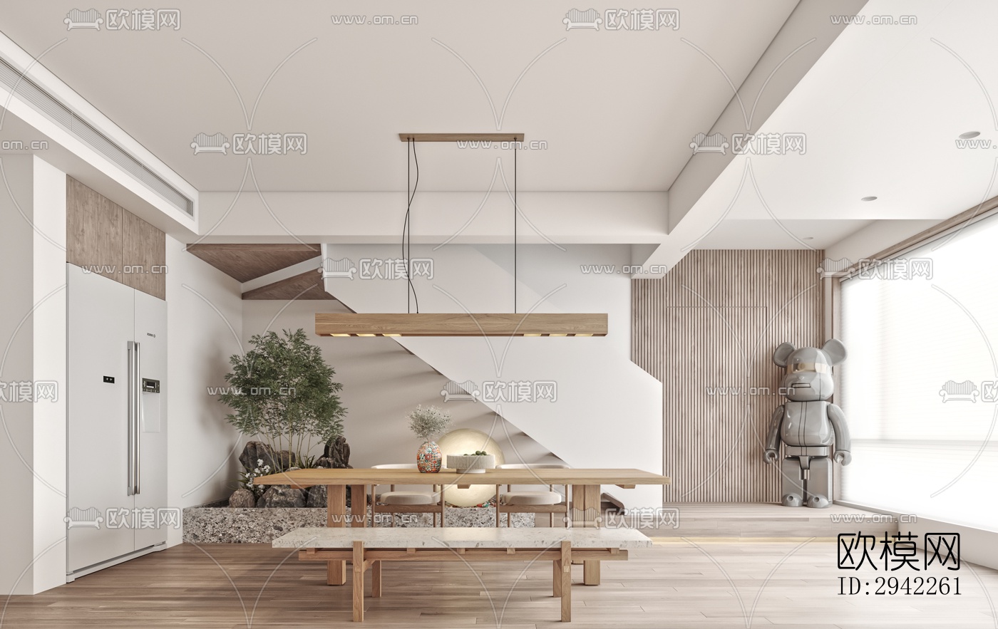 北欧平层效果图下载（渲染图2）