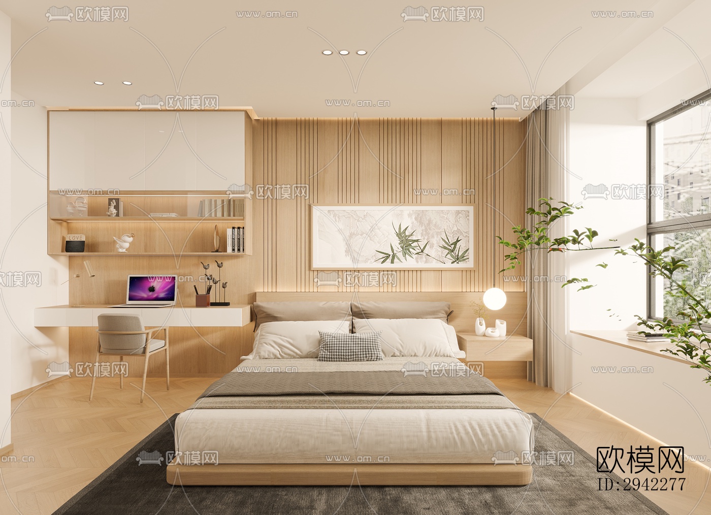 日式平层效果图下载（渲染图5）