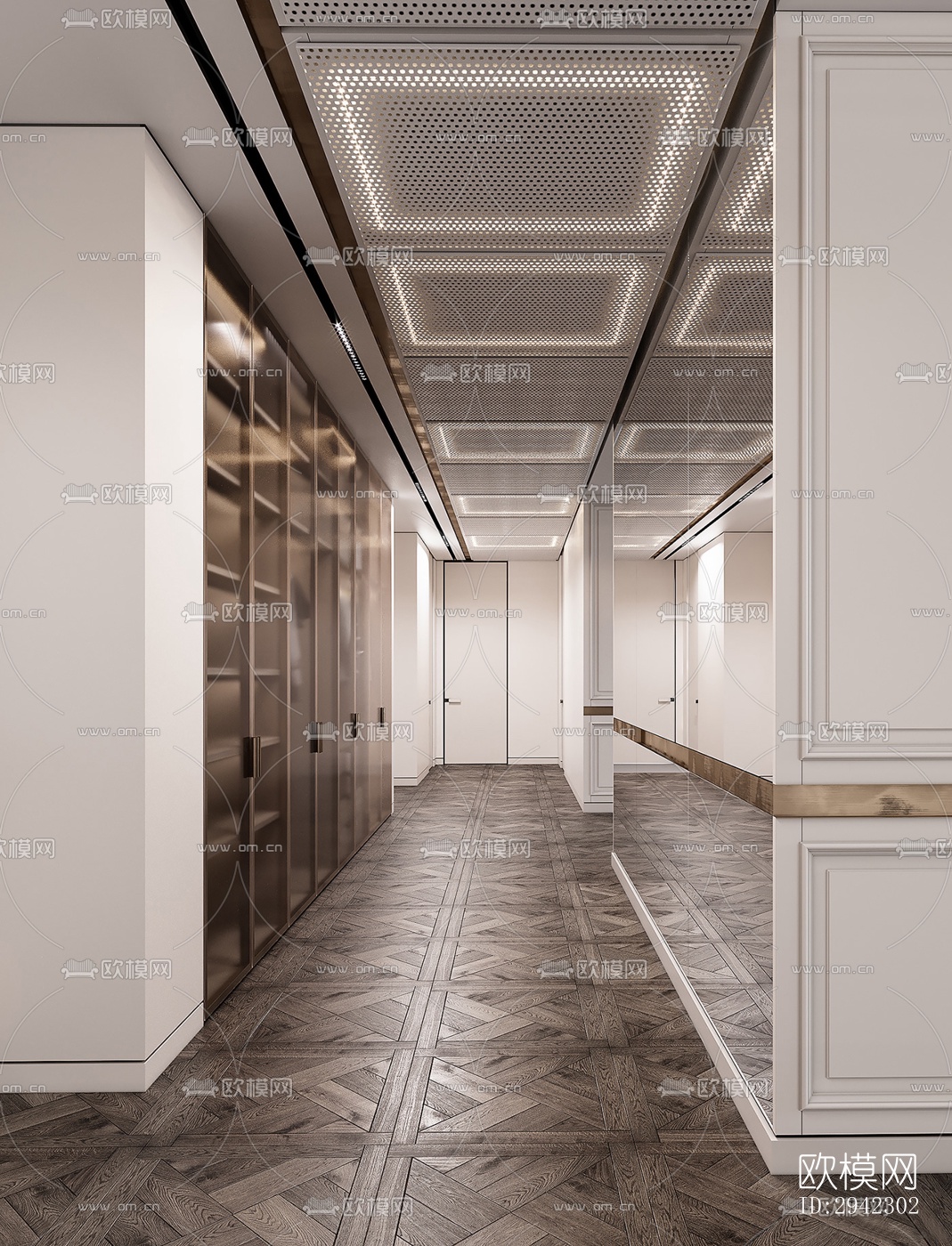 现代平层效果图下载（渲染图9）