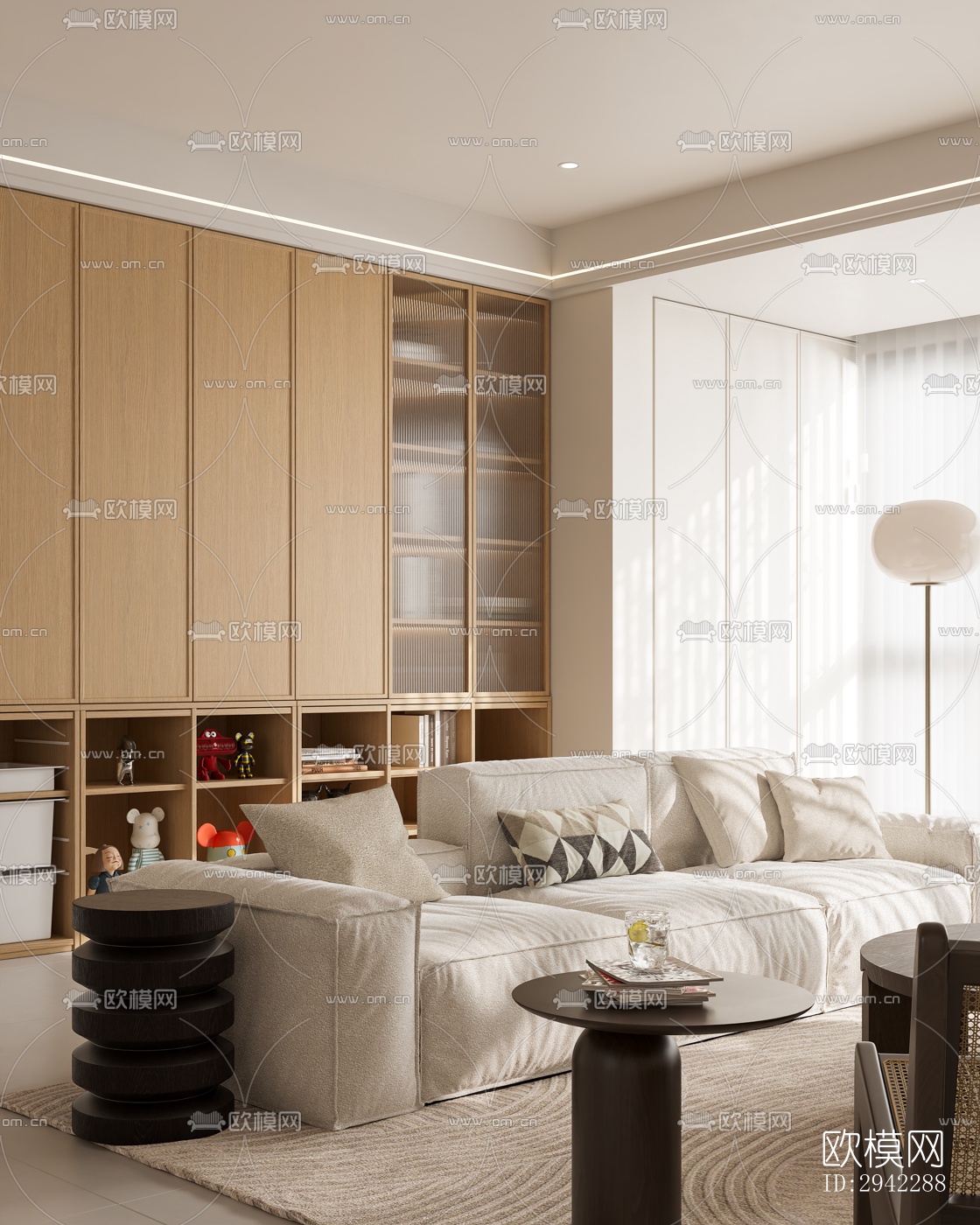 现代平层效果图下载（渲染图6）