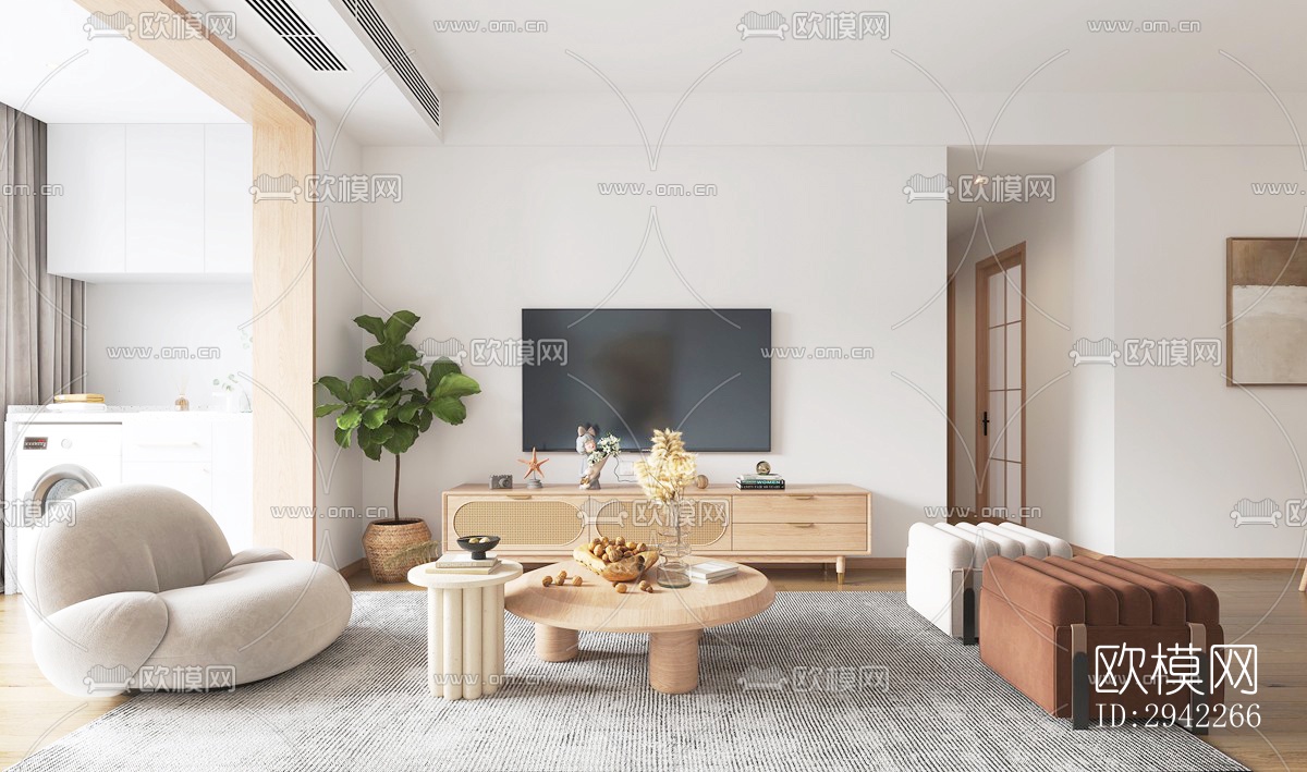 北欧平层效果图下载（渲染图14）