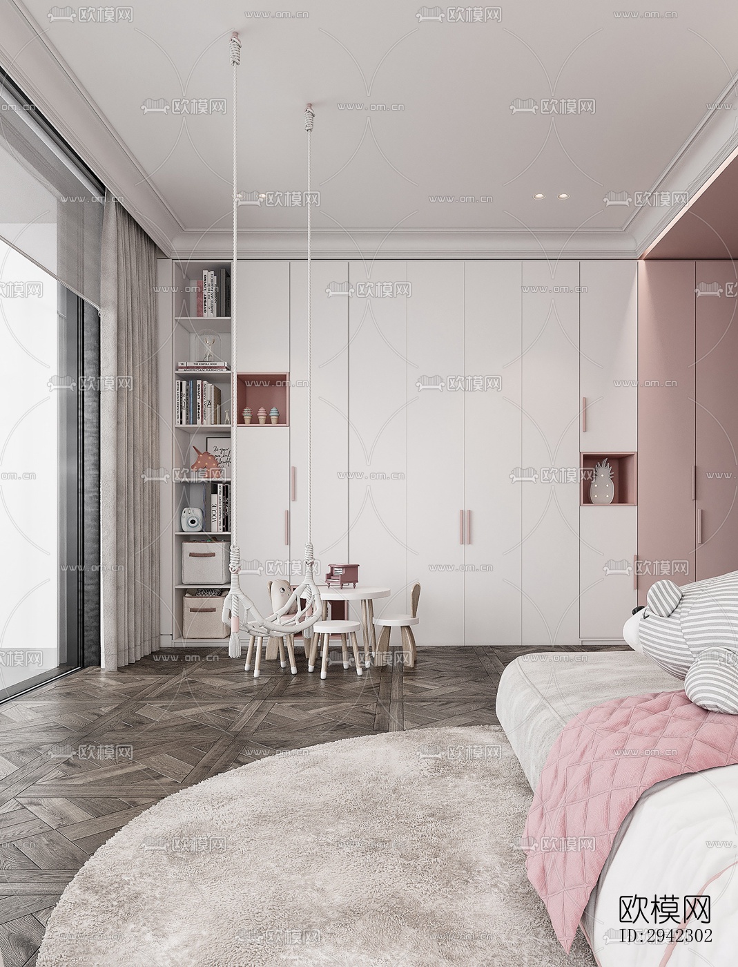 现代平层效果图下载（渲染图11）