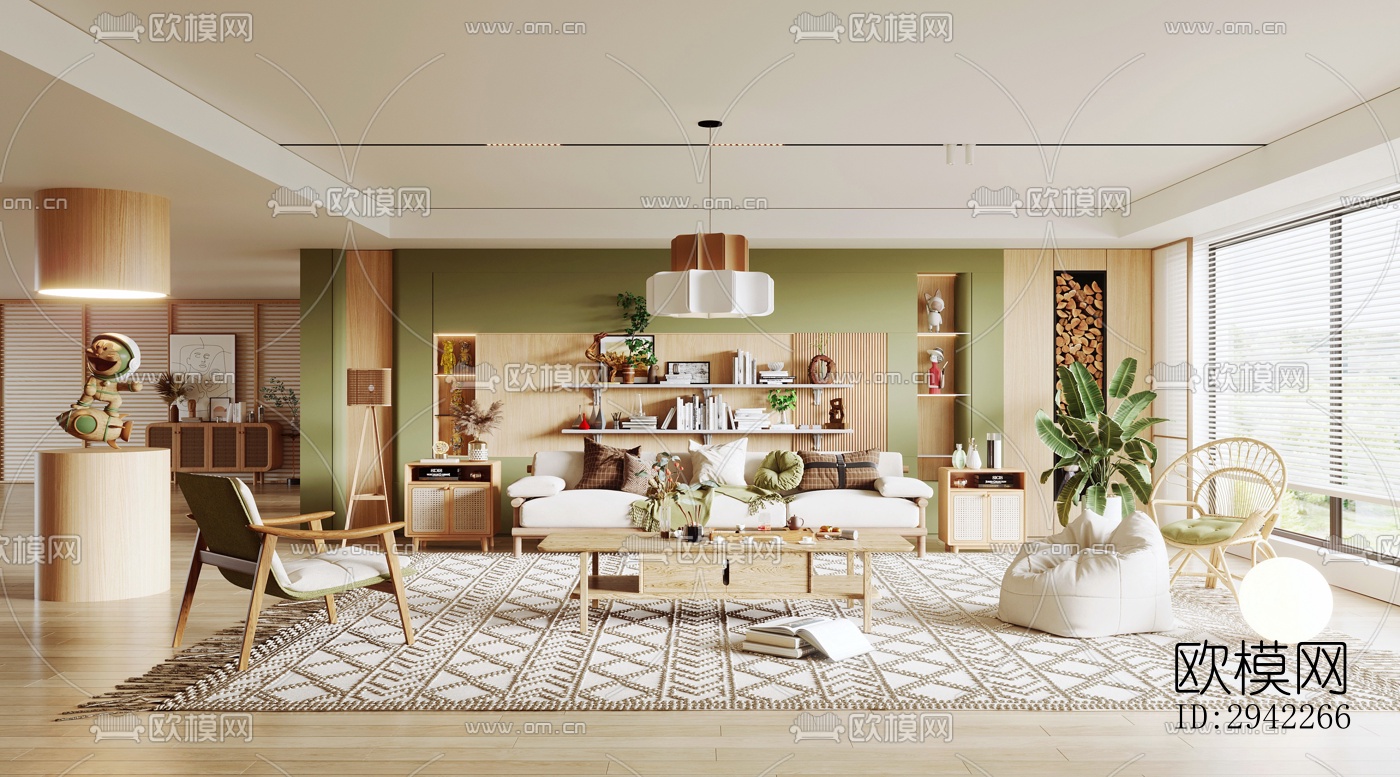 北欧平层效果图下载（渲染图13）