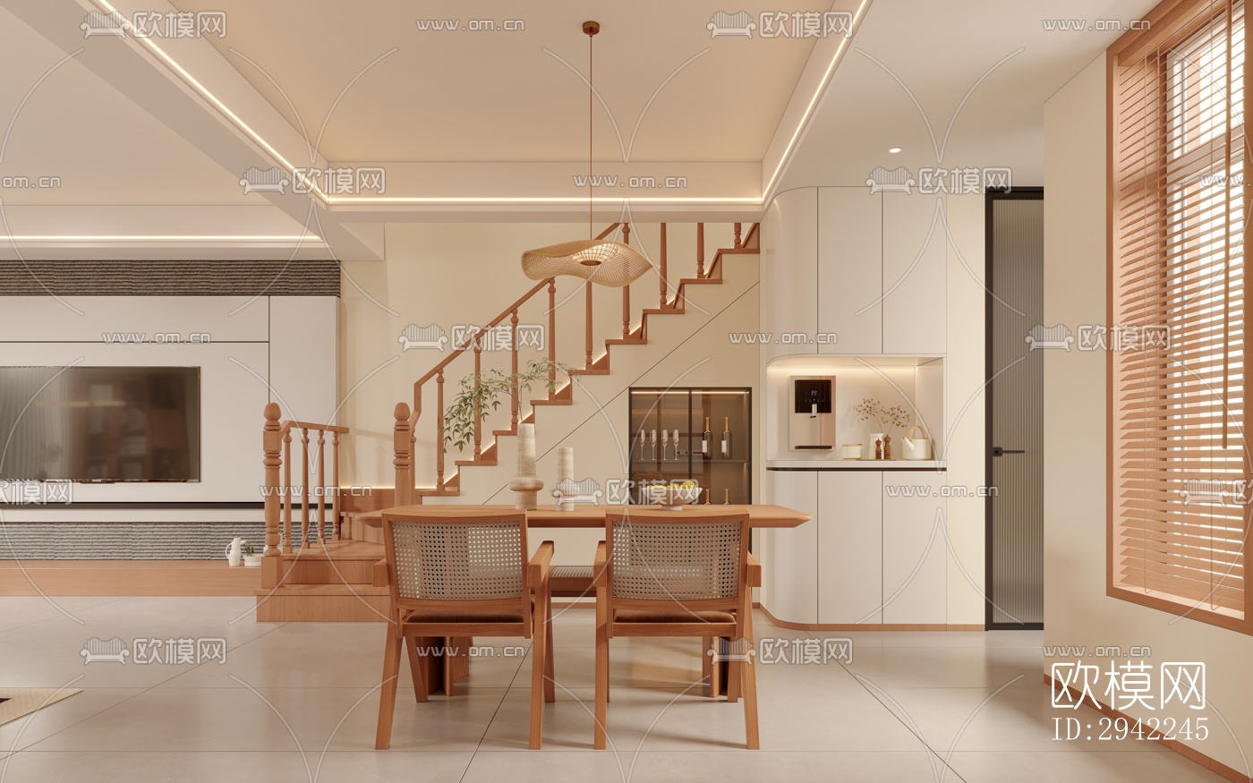 北欧复式效果图下载（渲染图5）