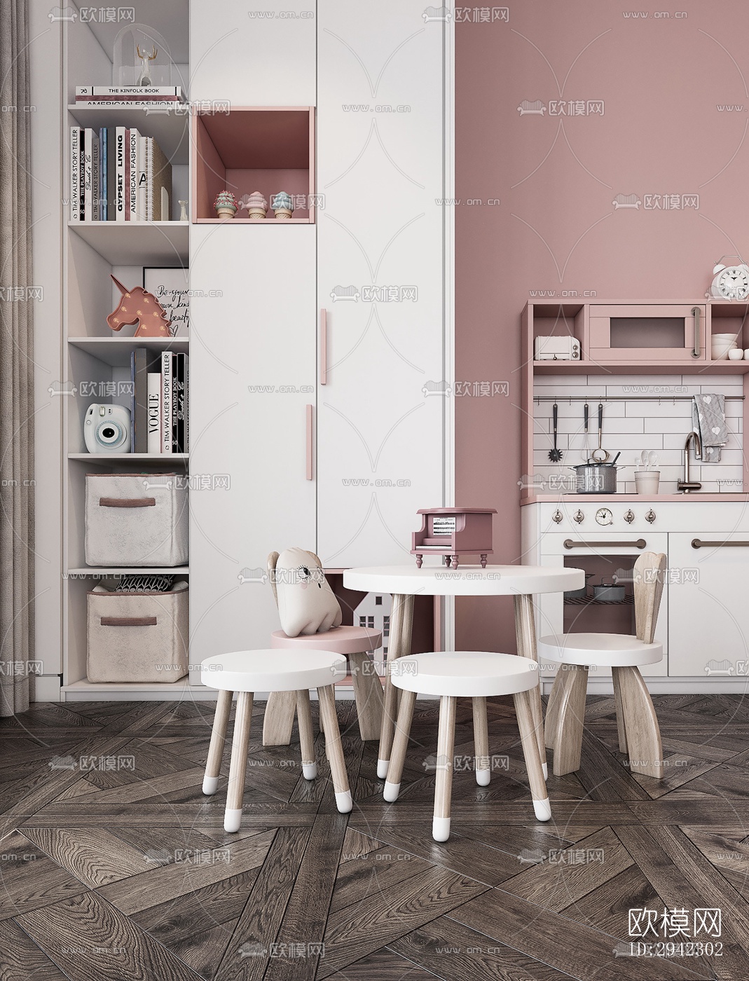 现代平层效果图下载（渲染图13）