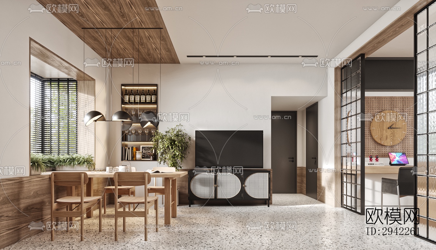 北欧平层效果图下载（渲染图4）