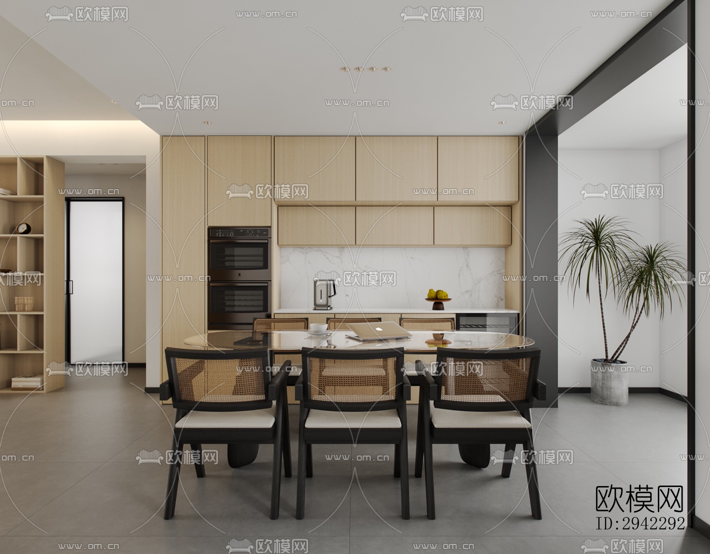 现代平层效果图下载（渲染图11）