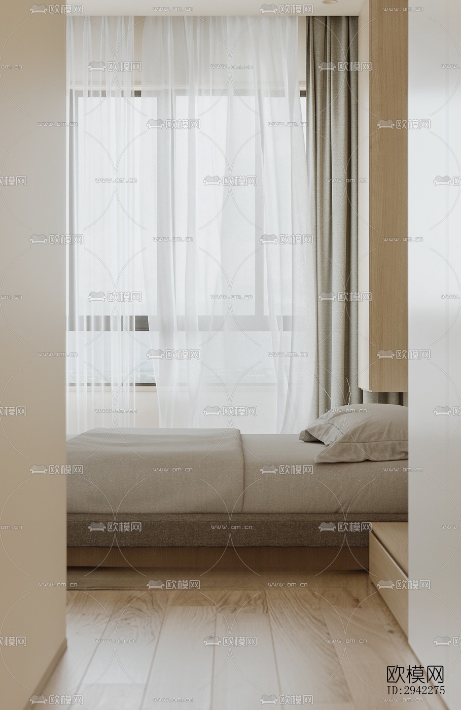 日式平层效果图下载（渲染图4）