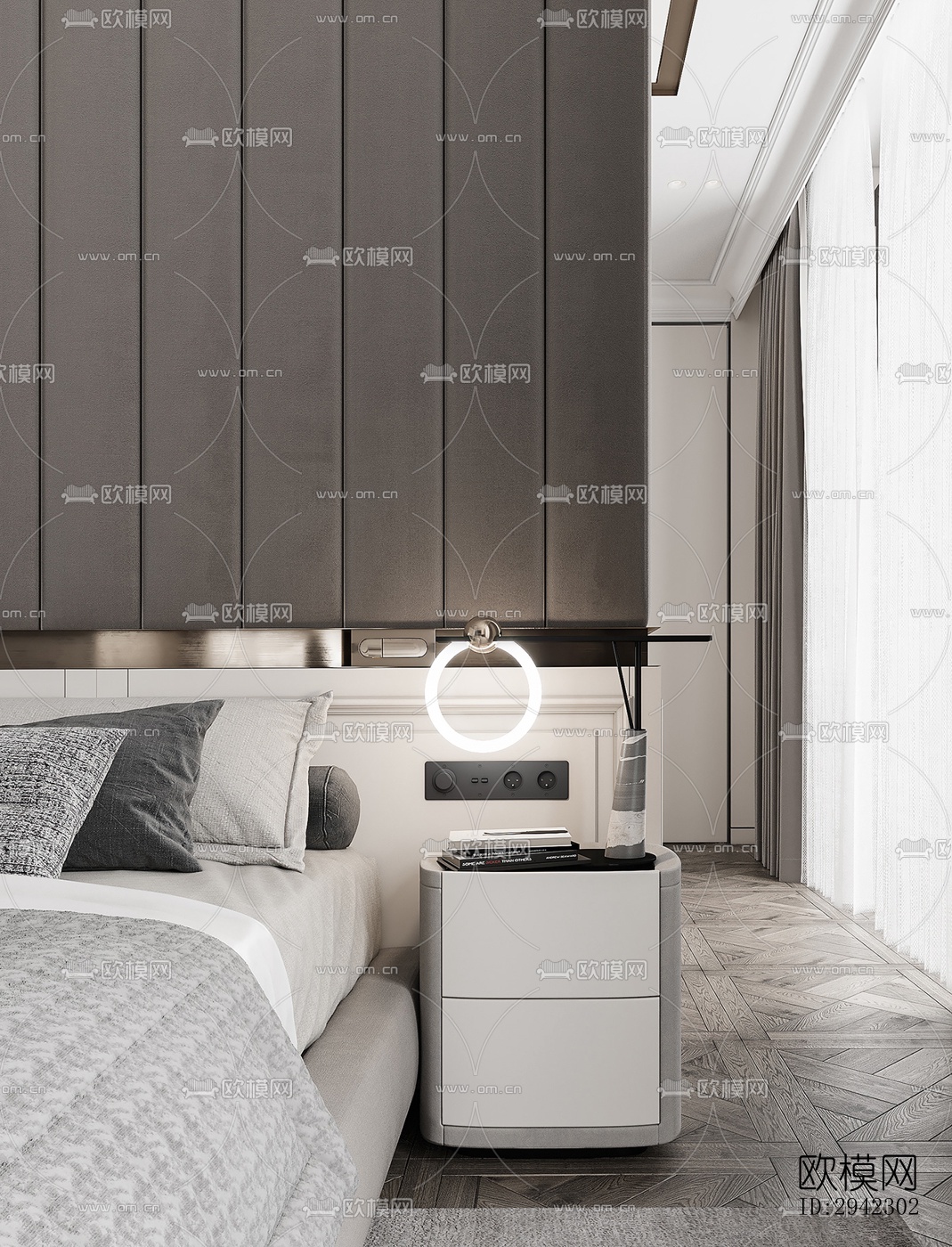 现代平层效果图下载（渲染图2）