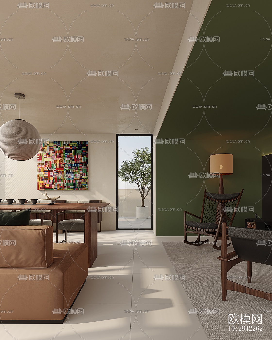 北欧平层效果图下载（渲染图5）